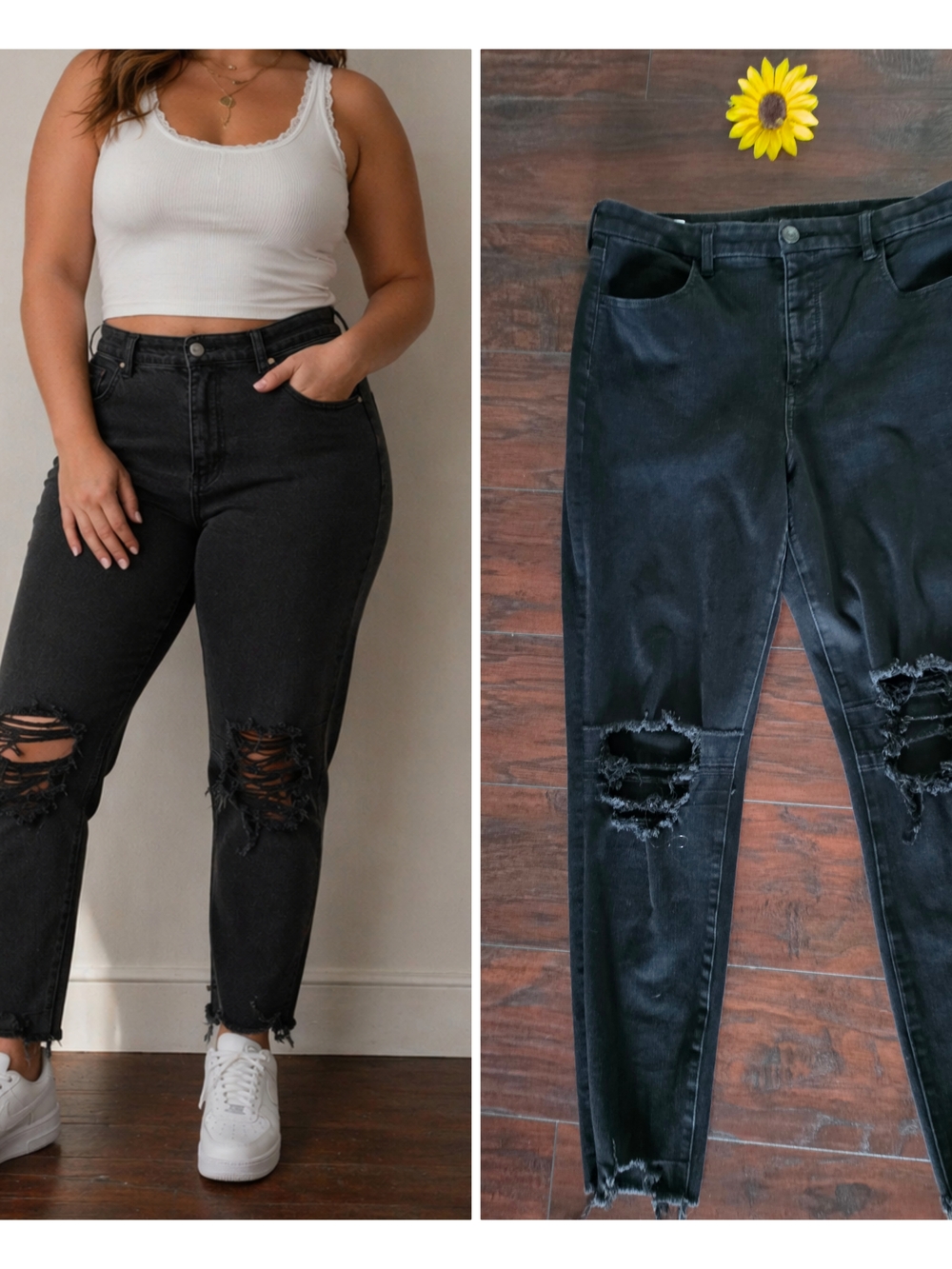 American EAGLE CURVY Ripped SUPER Hi-RISE LEGGING  Jeans